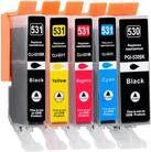 Canon Huismerk PGI-530 CLI-531 Inktcartridges Multipack (2x zwart + 3 kleuren)
