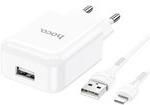 Hoco N2 Vigour Compacte USB Oplader + USB Lightning oplader Wit (N2LW) - Foto 2