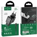 Hoco N2 Vigour Compacte USB Oplader + USB Lightning oplader Zwart (N2LB) - Foto 1