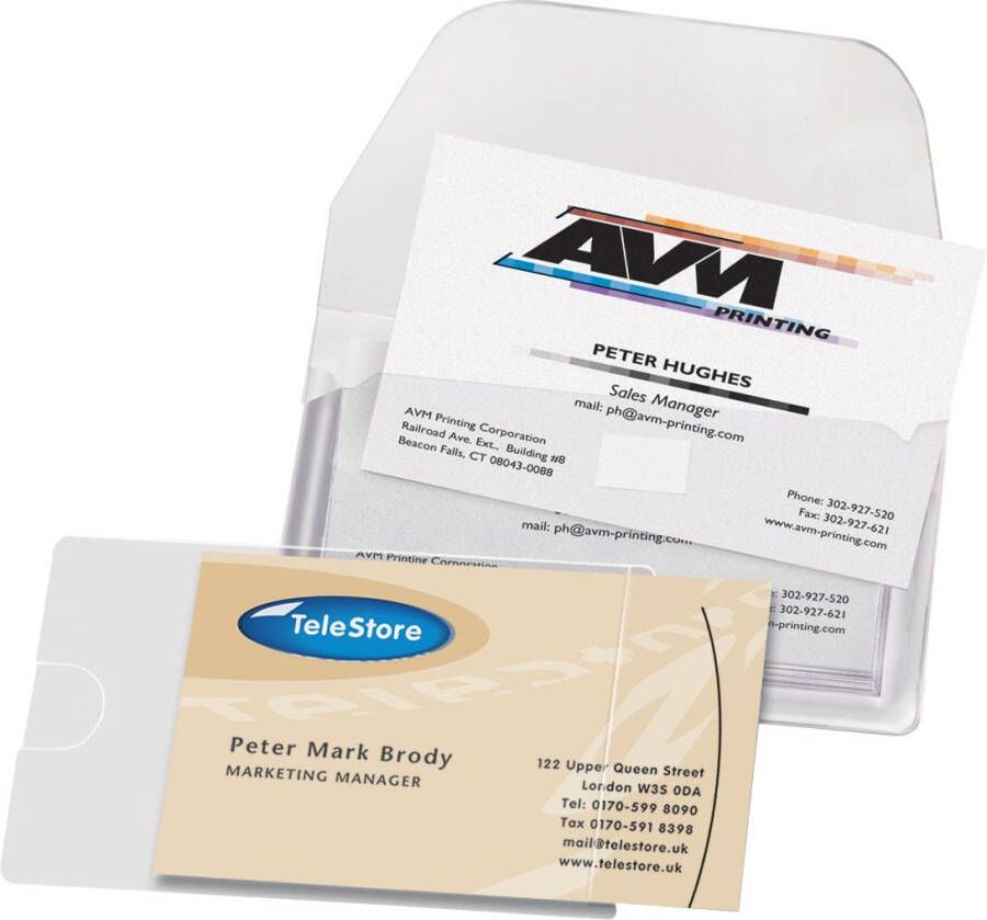 3L Business Card Pocket ft 95 x 60 mm open aan de lange zijde (etui van 10 stuks)