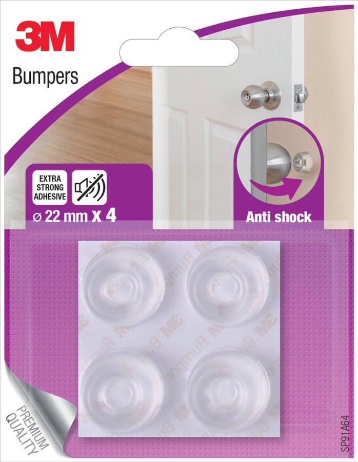 3M Bumpers Anti shock 22 mm blister van 4 stuks