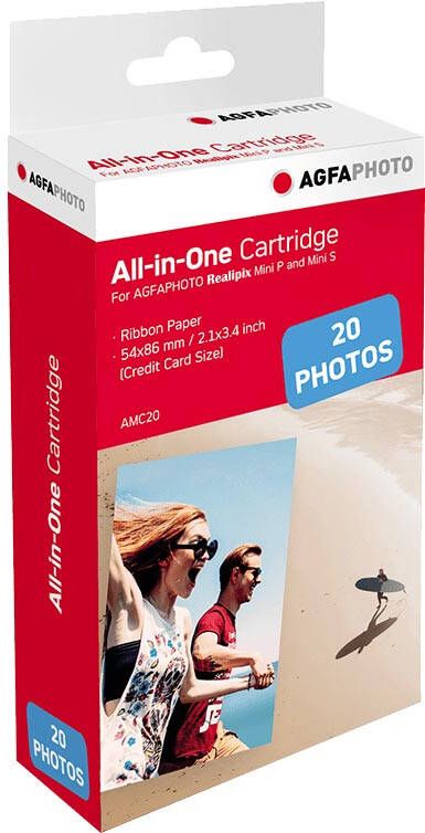 AgfaPhoto vulling voor fotoprinter Realipix Mini P cartridge en 20 vel fotopapier