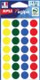 Agipa ronde etiketten in etui diameter 15 mm geassorteerde kleuren 140 stuks 28 per blad - Thumbnail 2