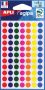 Agipa ronde etiketten in etui diameter 8 mm geassorteerde kleuren 385 stuks 77 per blad - Thumbnail 1