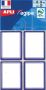 Agipa schooletiketten ft 38 x 50 mm (b x h) 32 etiketten per etui blauwe rand - Thumbnail 1