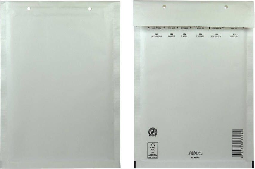 Airpro Bong luchtkussenenveloppen ft 175 x 265 mm met stripsluiting doos van 100 stuks wit