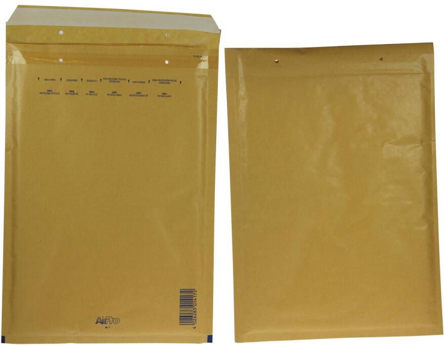 Airpro Bong luchtkussenenveloppen ft 230 x 340 mm met stripsluiting doos van 100 stuks bruin