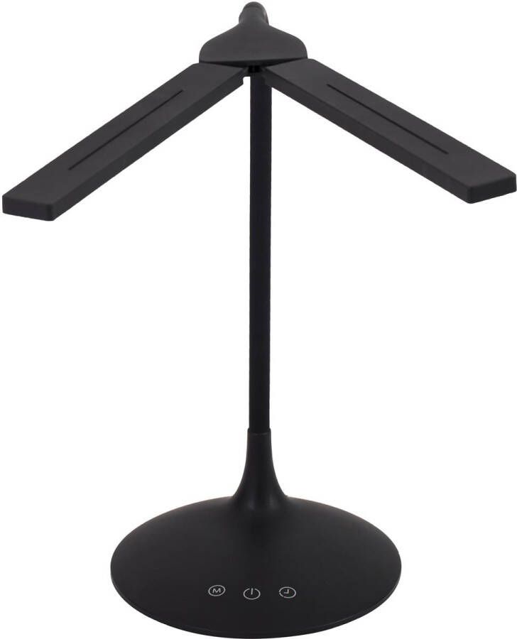 ALBA LED draadloze LED bureaulamp Twin zwart