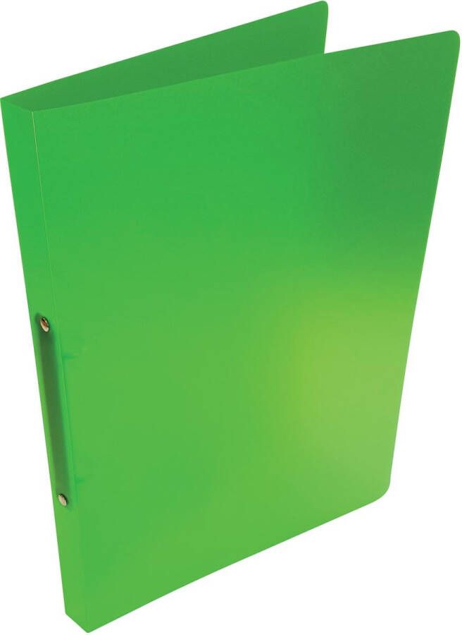 Alpha ringmap voor ft A4 uit PP 2 ringen van 16 mm transparant groen