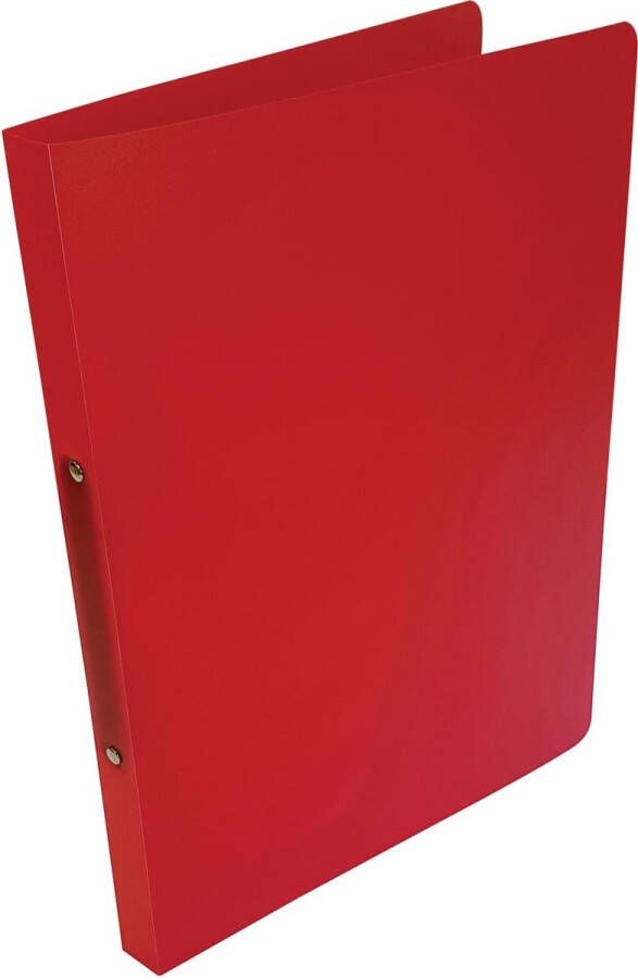 Alpha ringmap voor ft A4 uit PP 2 ringen van 16 mm transparant rood