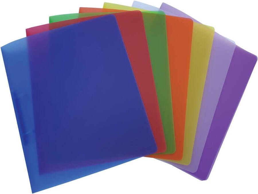 Alpha ringmap voor ft A4 uit PP 2 ringen van 25 mm geassorteerde transparante kleuren