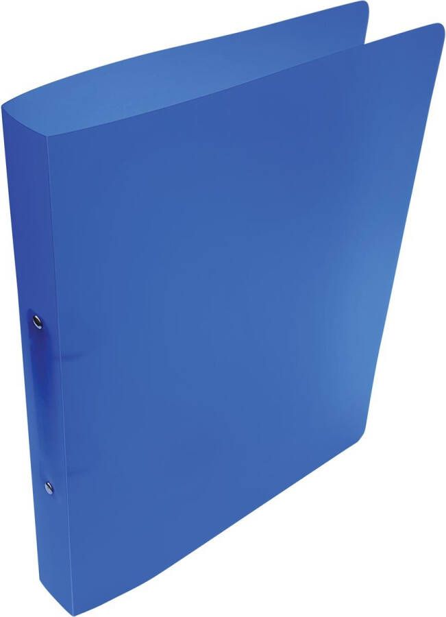 Alpha ringmap voor ft A4 uit PP 2 ringen van 25 mm transparant blauw