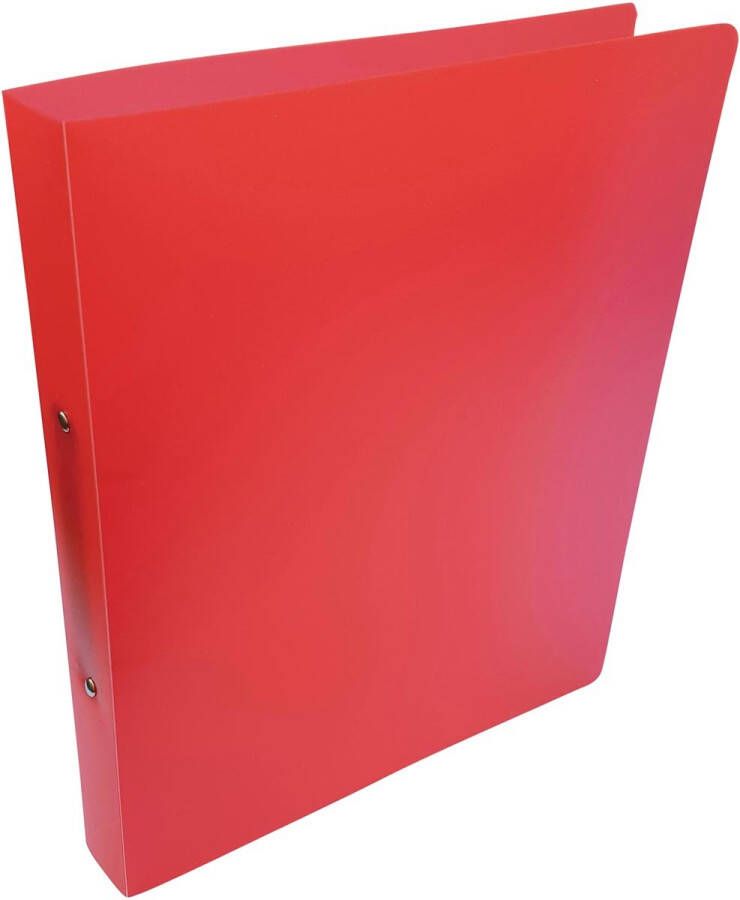 Alpha ringmap voor ft A4 uit PP 2 ringen van 25 mm transparant rood