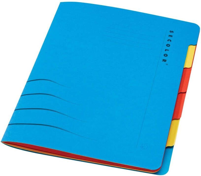 Jalema Sorteermap Secolor sixtab 6 tabbladen 100% gerecycled karton 250 gr blauw
