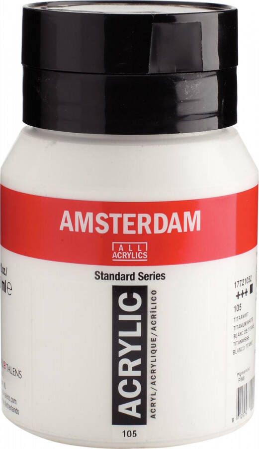 TALENS Amsterdam acrylinkt flesje van 500 ml titaanwit