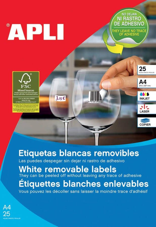 Apli afneembare witte etiketten ft 35 6 x 16 9 mm (b x h) 2.000 stuks 80 per blad etui van 25 blad