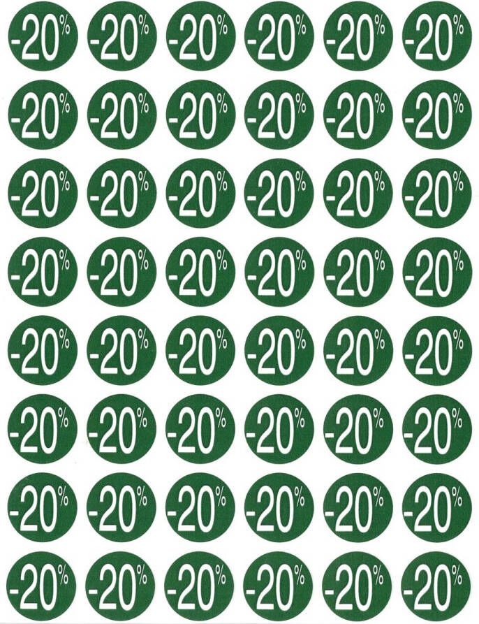 Apli Agipa Kortinglabel -20% groen pak van 192 stuks verwijderbaar