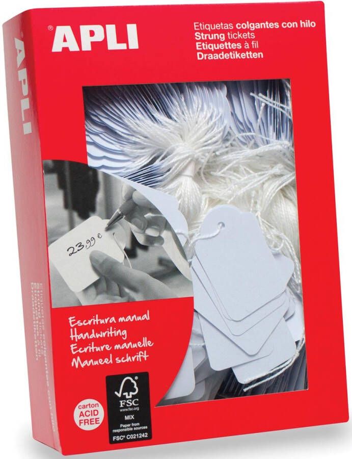 Apli draadetiketten ft 36 x 53 mm (b x h) (392) doos van 500 stuks