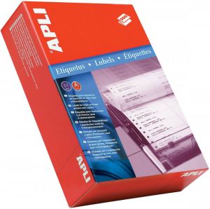 Apli etiketten op kettingpapier 1 rij ft 88 9 x 36 mm (b x h) doos van 4000 stuks breedte vel: 114 3 mm