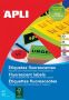 Apli fluo etiketten 210 x 297 mm (b x h) geel - Thumbnail 1