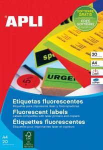Apli fluorescerente etiketten 99 1 x 67 7 mm (b x h) geel
