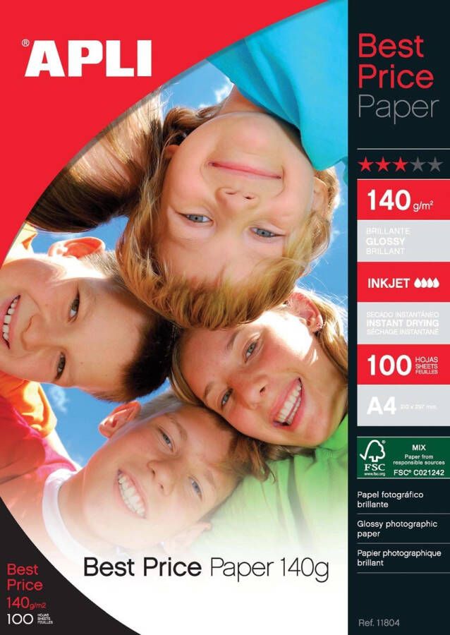 Apli fotopapier Best Price ft A4 140 g pak van 100 vel