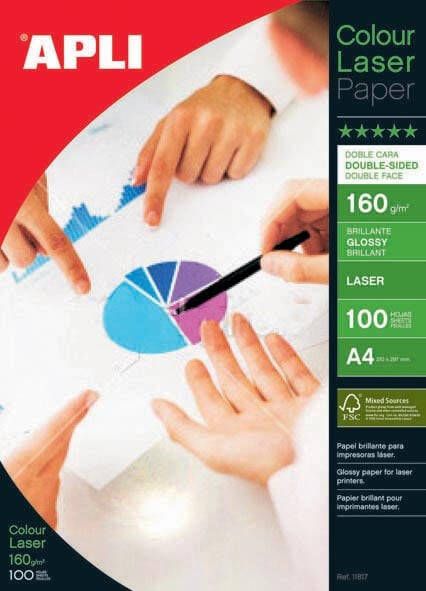 Apli fotopapier Colour Laser ft A4 160 g pak van 100 vel