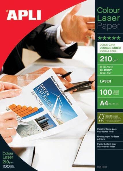 Apli fotopapier Colour Laser ft A4 210 g pak van 100 vel