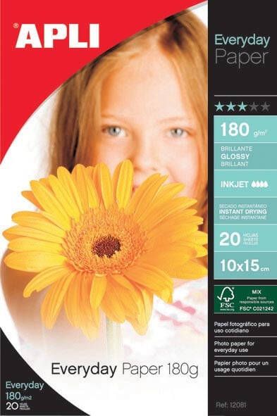 Apli fotopapier Everyday ft 10 x 15 cm 180 g pak van 20 vel