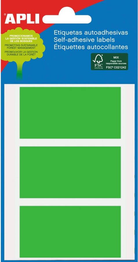 Apli gekleurde etiketten in etui groen (2074)