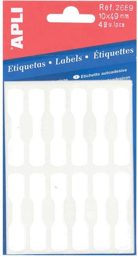 Apli juweliersetiketten ft 10 x 49 mm (b x h) etui van 48 stuks manueel te beschrijven
