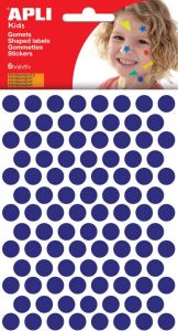 Apli Kids stickers cirkel diameter 10 5 mm blister met 528 stuks blauw