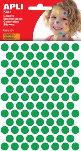 Apli Kids stickers cirkel diameter 10 5 mm blister met 528 stuks groen