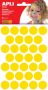 Apli Kids stickers cirkel diameter 20 mm blister met 180 stuks geel - Thumbnail 1