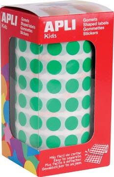 Apli Kids stickers op rol cirkel diameter 10 5 mm groen