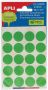 Apli ronde etiketten in etui diameter 19 mm groen 100 stuks 20 per blad(2066 ) - Thumbnail 1
