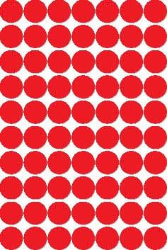 Apli ronde etiketten in etui diameter 19 mm rood 560 stuks 70 per blad