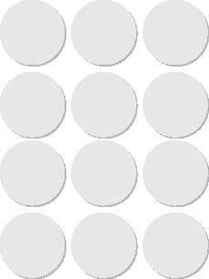 Apli ronde etiketten in etui diameter 25 mm wit 72 stuks 12 per blad (2664)