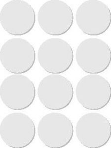 Apli ronde etiketten in etui diameter 25 mm wit 72 stuks 12 per blad (2664)