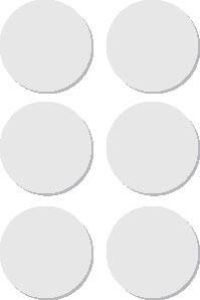 Apli ronde etiketten in etui diameter 32 mm wit 36 stuks 6 per blad (2665)