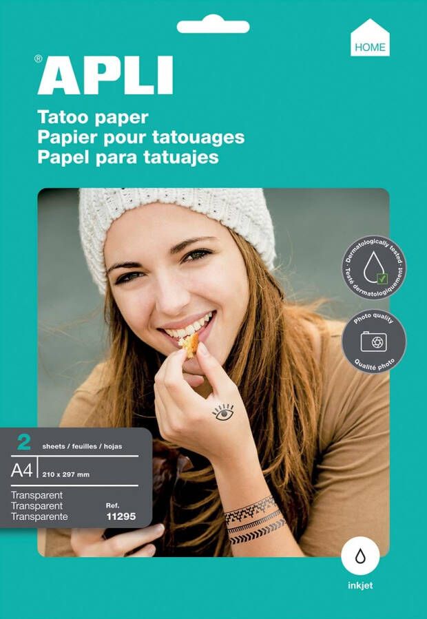 Apli Tattoo transfer papier pak met 2 vellen
