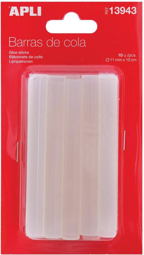 Apli transparante lijmpatronen 11 mm blister met 10 stuks