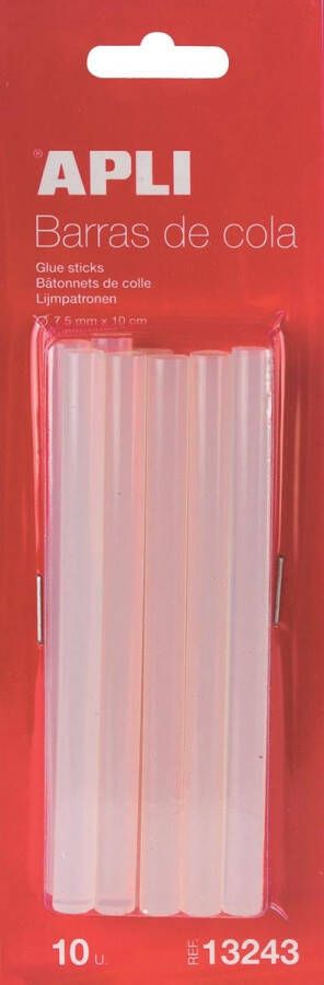 Apli transparante lijmpatronen 7 5 mm blister met 10 stuks