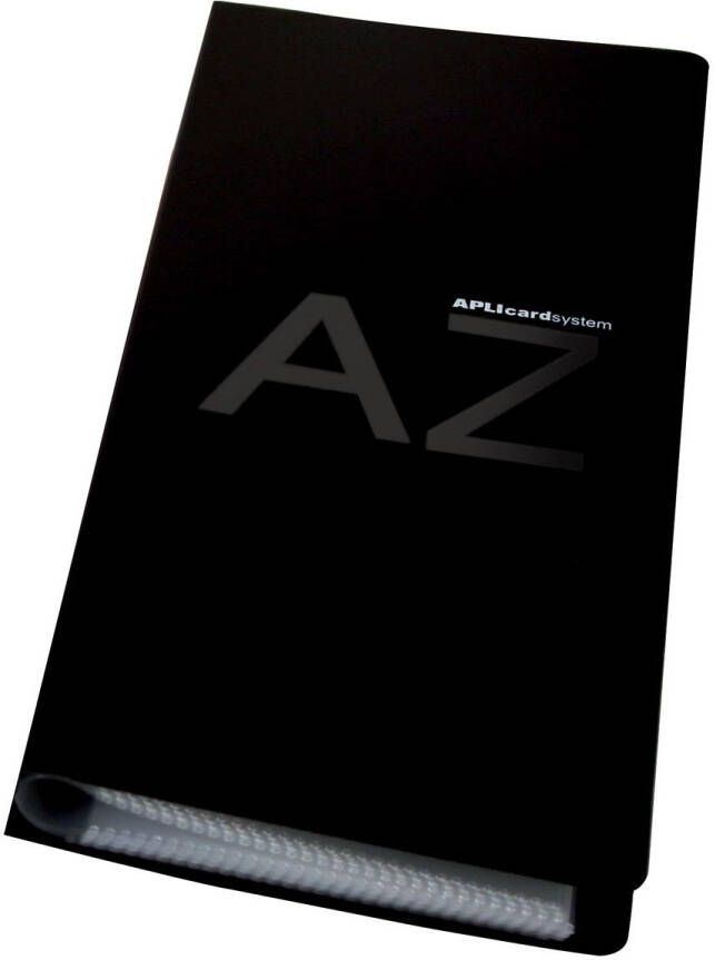 Apli Visitekaartenmap Ft 27 5 x 12 cm voor 160 kaarten zwart