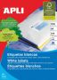 Apli Witte etiketten ft 99 1 x 38 1 mm (b x h) 1.400 stuks 14 per blad (2419) - Thumbnail 1