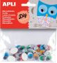 Apli zelfklevende knutselogen ovaal blister met 40 stuks in geassorteerde kleuren - Thumbnail 1