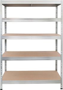 AR SHELVING rek Rivet Stabil ft 180 x 120 x 50 cm 5 legborden uit HDF gegalvaniseerd