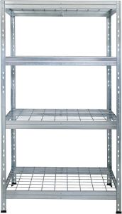 AR SHELVING rek Wire Rivet ft 180 x 120 x 45 cm 4 legborden uit mesh metaal gegalvaniseerd
