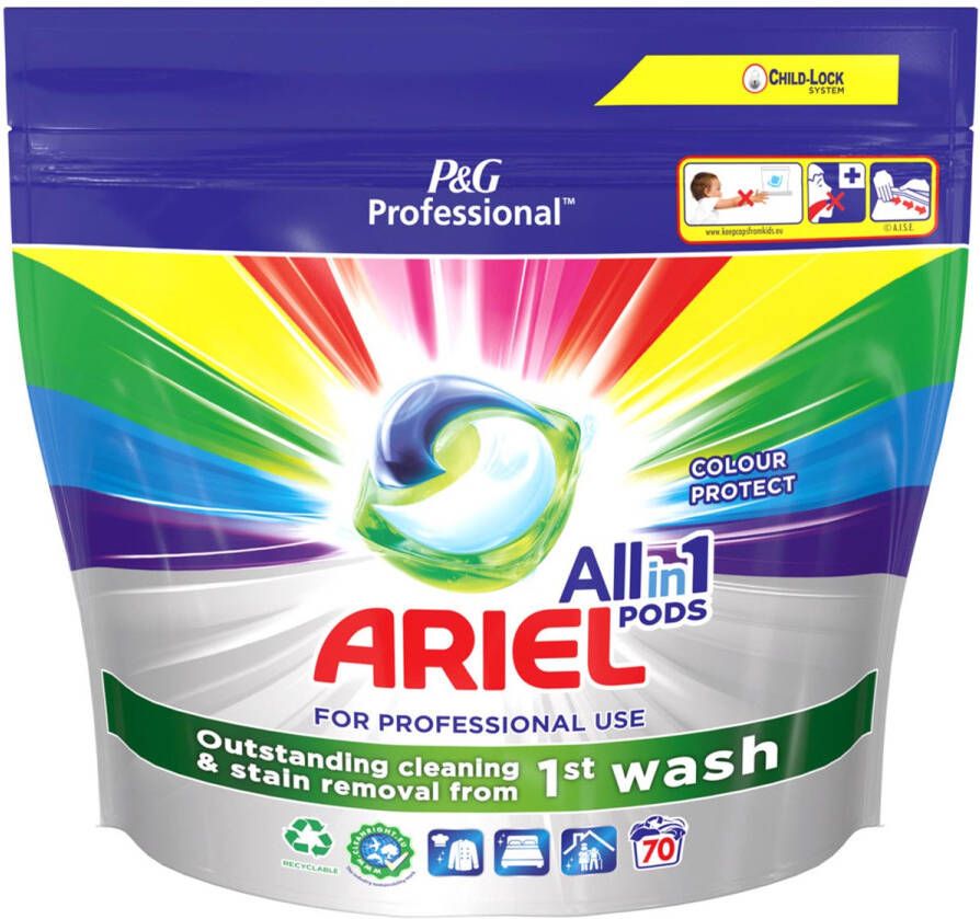 Ariel Professional wasmiddel All-in-1 Color pak van 70 capsules