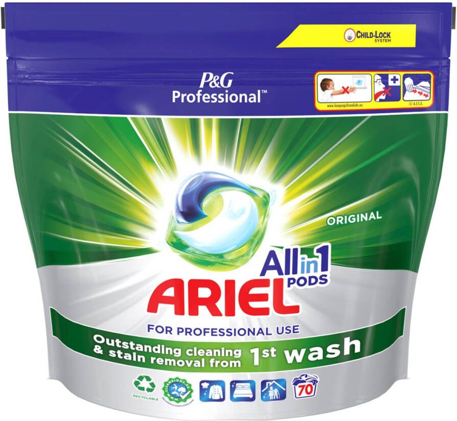 Ariel Professional wasmiddel All-in-1 Regular pak van 70 capsules